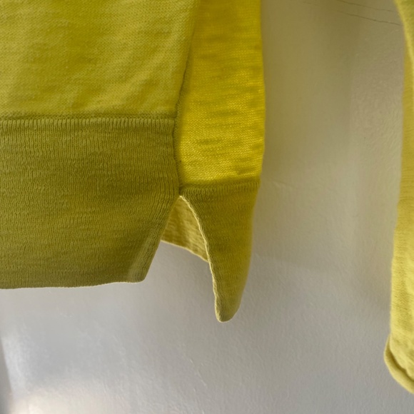 Vince Womens Small Yellow Ballet Neck Sweater Top - Picture 5 of 5